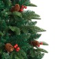 vidaXL Künstlicher Weihnachtsbaum Klappbar mit Zapfen Beeren 120 cm vidaXL Künstlicher Weihnachtsbaum Klappbar mit Zapfen Beeren 120 cm