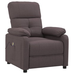 vidaXL Massagesessel Dunkelbraun Stoff