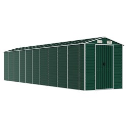 vidaXL Gerätehaus Grün 191x895x198 cm Verzinkter Stahl