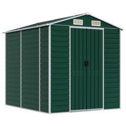 vidaXL Gerätehaus Grün 191x215x198 cm Verzinkter Stahl