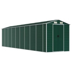 vidaXL Gerätehaus Grün 191x810x198 cm Verzinkter Stahl