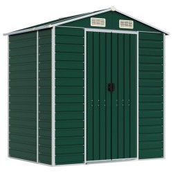 vidaXL Gerätehaus Grün 191x130x198 cm Verzinkter Stahl