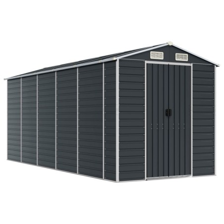 vidaXL Gerätehaus Anthrazit 191x470x198 cm Verzinkter Stahl