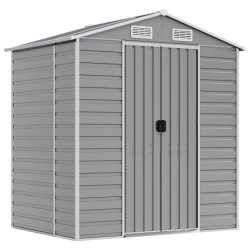 vidaXL Gerätehaus Hellgrau 191x130x198 cm Verzinkter Stahl