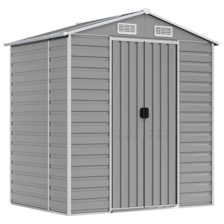 vidaXL Gerätehaus Hellgrau 191x130x198 cm Verzinkter Stahl