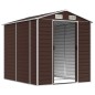 vidaXL Gerätehaus Braun 191x215x198 cm Verzinkter Stahl vidaXL Gerätehaus Braun 191x215x198 cm Verzinkter Stahl