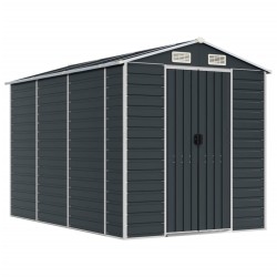 vidaXL Gerätehaus Anthrazit 191x300x198 cm Verzinkter Stahl