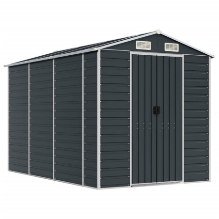 vidaXL Gerätehaus Anthrazit 191x300x198 cm Verzinkter Stahl