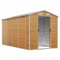 vidaXL Gerätehaus Hellbraun 191x385x198 cm Verzinkter Stahl vidaXL Gerätehaus Hellbraun 191x385x198 cm Verzinkter Stahl