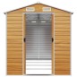 vidaXL Gerätehaus Hellbraun 191x385x198 cm Verzinkter Stahl vidaXL Gerätehaus Hellbraun 191x385x198 cm Verzinkter Stahl