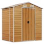 vidaXL Gerätehaus Hellbraun 191x130x198 cm Verzinkter Stahl vidaXL Gerätehaus Hellbraun 191x130x198 cm Verzinkter Stahl