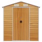 vidaXL Gerätehaus Hellbraun 191x130x198 cm Verzinkter Stahl vidaXL Gerätehaus Hellbraun 191x130x198 cm Verzinkter Stahl