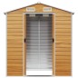 vidaXL Gerätehaus Hellbraun 191x130x198 cm Verzinkter Stahl vidaXL Gerätehaus Hellbraun 191x130x198 cm Verzinkter Stahl