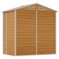 vidaXL Gerätehaus Hellbraun 191x130x198 cm Verzinkter Stahl vidaXL Gerätehaus Hellbraun 191x130x198 cm Verzinkter Stahl