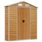 vidaXL Gerätehaus Hellbraun 191x130x198 cm Verzinkter Stahl vidaXL Gerätehaus Hellbraun 191x130x198 cm Verzinkter Stahl