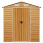vidaXL Gerätehaus Hellbraun 191x640x198 cm Verzinkter Stahl