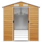 vidaXL Gerätehaus Hellbraun 191x640x198 cm Verzinkter Stahl