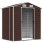vidaXL Gerätehaus Braun 191x130x198 cm Verzinkter Stahl vidaXL Gerätehaus Braun 191x130x198 cm Verzinkter Stahl