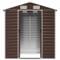 vidaXL Gerätehaus Braun 191x130x198 cm Verzinkter Stahl vidaXL Gerätehaus Braun 191x130x198 cm Verzinkter Stahl