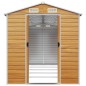 vidaXL Gerätehaus Hellbraun 191x470x198 cm Verzinkter Stahl