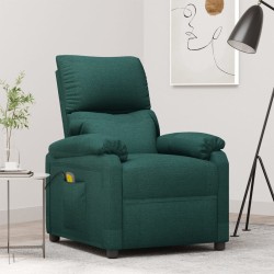 Massagesessel Dunkelgrün Stoff