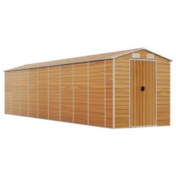 vidaXL Gerätehaus Hellbraun 191x810x198 cm Verzinkter Stahl