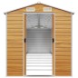 vidaXL Gerätehaus Hellbraun 191x810x198 cm Verzinkter Stahl