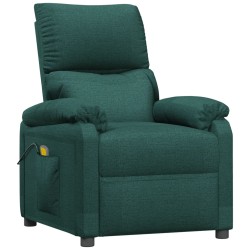 Massagesessel Dunkelgrün Stoff