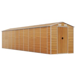 vidaXL Gerätehaus Hellbraun 191x895x198 cm Verzinkter Stahl