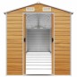 vidaXL Gerätehaus Hellbraun 191x895x198 cm Verzinkter Stahl vidaXL Gerätehaus Hellbraun 191x895x198 cm Verzinkter Stahl