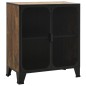 vidaXL Aufbewahrungsschrank Rustikal Braun 72x36x82 cm Metall und MDF vidaXL Aufbewahrungsschrank Rustikal Braun 72x36x82 cm Metall und MDF