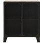 vidaXL Aufbewahrungsschrank Rustikal Braun 72x36x82 cm Metall und MDF vidaXL Aufbewahrungsschrank Rustikal Braun 72x36x82 cm Metall und MDF