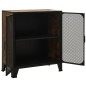 vidaXL Aufbewahrungsschrank Rustikal Braun 72x36x82 cm Metall und MDF vidaXL Aufbewahrungsschrank Rustikal Braun 72x36x82 cm Metall und MDF