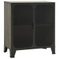 vidaXL Aufbewahrungsschrank Grau 72x36x82 cm Metall und MDF vidaXL Aufbewahrungsschrank Grau 72x36x82 cm Metall und MDF