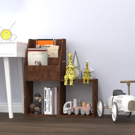 vidaXL Kinder-Bücherregal Braun Eiche 71x30x78,5 cm Holzwerkstoff