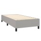 vidaXL Boxspringbett mit Matratze Hellgrau 90x190 cm Stoff vidaXL Boxspringbett mit Matratze Hellgrau 90x190 cm Stoff
