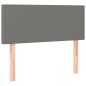 vidaXL Boxspringbett mit Matratze & LED Dunkelgrau 100x200 cm Stoff vidaXL Boxspringbett mit Matratze & LED Dunkelgrau 100x200 cm Stoff