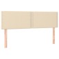 vidaXL Boxspringbett mit Matratze & LED Creme 140x200 cm Stoff vidaXL Boxspringbett mit Matratze & LED Creme 140x200 cm Stoff