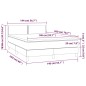 vidaXL Boxspringbett mit Matratze & LED Creme 140x200 cm Stoff vidaXL Boxspringbett mit Matratze & LED Creme 140x200 cm Stoff
