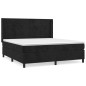 vidaXL Boxspringbett mit Matratze Schwarz 180x200 cm Samt vidaXL Boxspringbett mit Matratze Schwarz 180x200 cm Samt