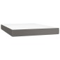 vidaXL Boxspringbett mit Matratze Grau 140x200 cm Kunstleder vidaXL Boxspringbett mit Matratze Grau 140x200 cm Kunstleder