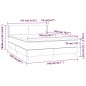 vidaXL Boxspringbett mit Matratze Grau 140x200 cm Kunstleder vidaXL Boxspringbett mit Matratze Grau 140x200 cm Kunstleder