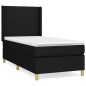 vidaXL Boxspringbett mit Matratze Schwarz 90x200 cm Stoff vidaXL Boxspringbett mit Matratze Schwarz 90x200 cm Stoff
