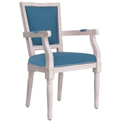 Esszimmerstuhl Blau Samt