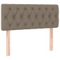 vidaXL Boxspringbett mit Matratze & LED Taupe 90x200 cm Stoff vidaXL Boxspringbett mit Matratze & LED Taupe 90x200 cm Stoff