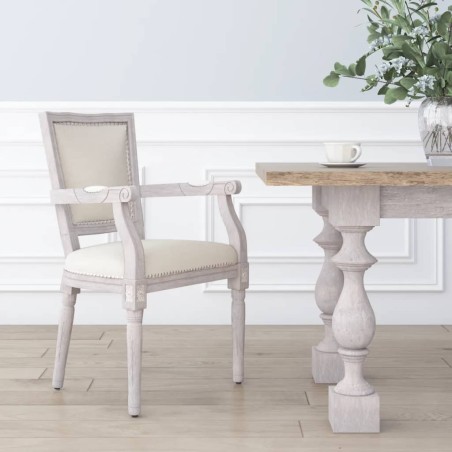 Esszimmerstuhl Beige Leinen
