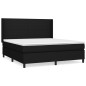 vidaXL Boxspringbett mit Matratze Schwarz 160x200 cm Stoff vidaXL Boxspringbett mit Matratze Schwarz 160x200 cm Stoff
