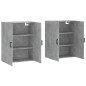 Wandschränke 2 Stk. Betongrau 69,5x34x90 cm Wandschränke 2 Stk. Betongrau 69,5x34x90 cm