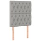 vidaXL Boxspringbett mit Matratze Hellgrau 80x200 cm Stoff vidaXL Boxspringbett mit Matratze Hellgrau 80x200 cm Stoff
