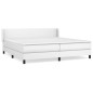 vidaXL Boxspringbett mit Matratze Weiß 200x200 cm Kunstleder vidaXL Boxspringbett mit Matratze Weiß 200x200 cm Kunstleder